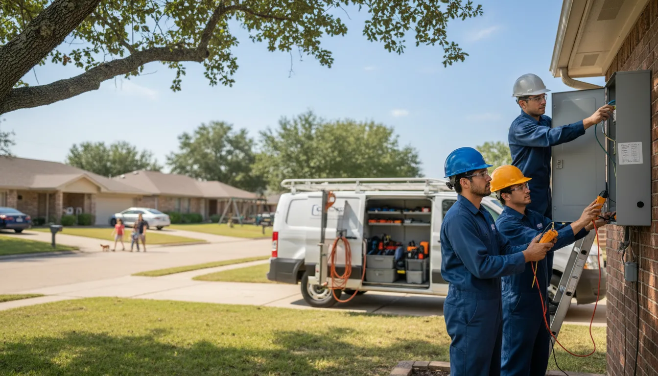 Certified electrician providing emergency electrical services in Andrews, TX
